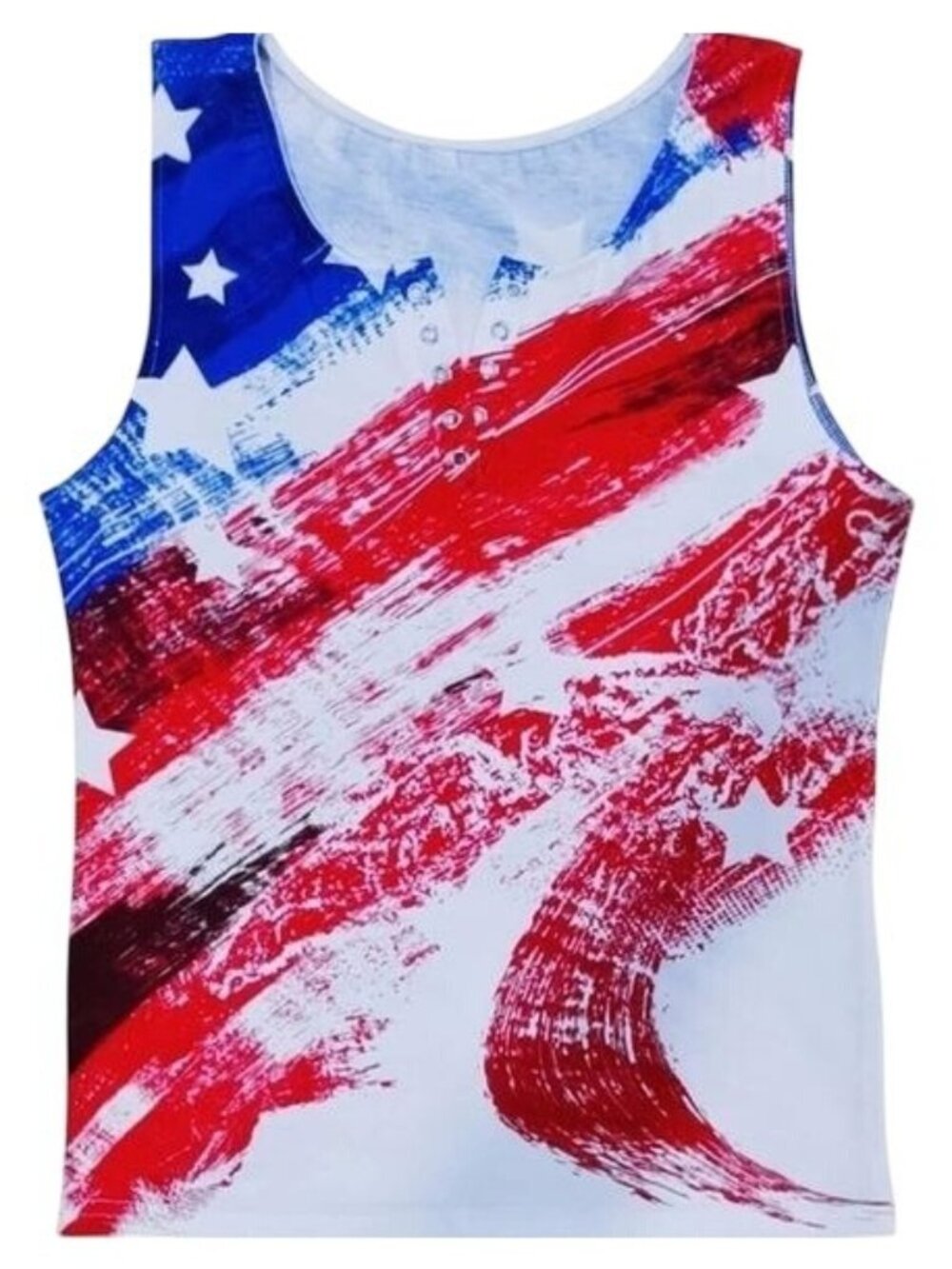 American Flag Graphic Tank Top Sleeveless Patriotic Shirt Womens Casual Summer W - Picture 3 of 7